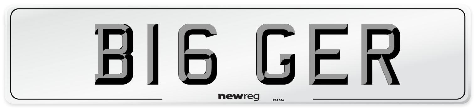 B16 GER Number Plate from New Reg